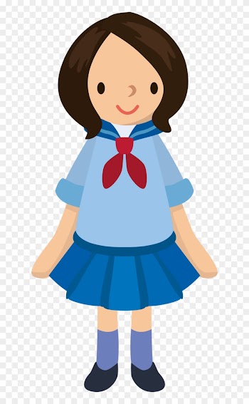 Girl In Uniform Clip Art Png
