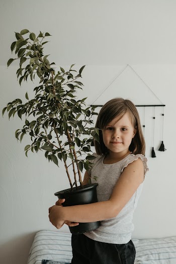 Girl in White Cap-sleeved Shirt