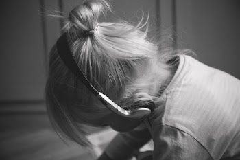Girl listening to the music