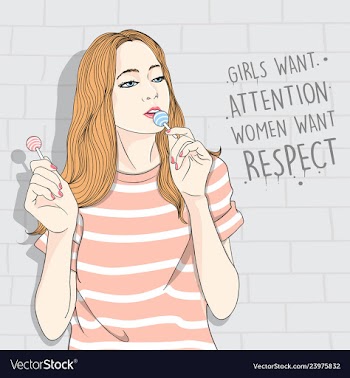  					Girl lollipop vector image														