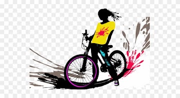 Girl Mountain Bike Silhouette