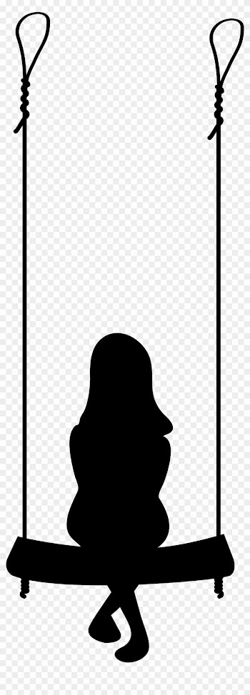 Girl On Swing Silhouette Png Transparent Clip Art Image - Girl On Swing Silhouette Png