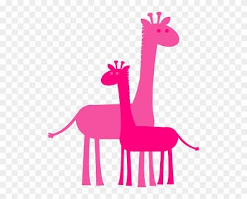 Girl Pink Giraffe Clip Art