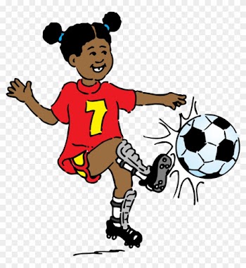 Girl Playing Soccer Clip Art - Playing Soccer Clipart