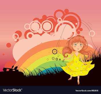 Girl playing with jump rope vector image