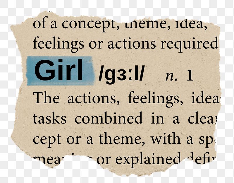 Girl png word sticker, torn | Free PNG - rawpixel