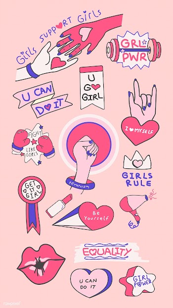 Girl power badge design | Free stock vector - 681587