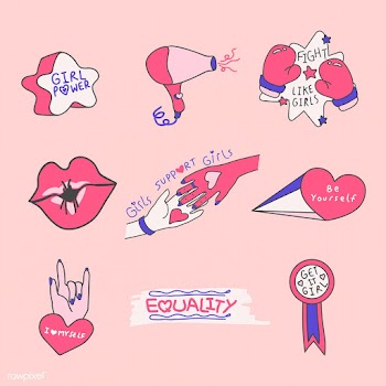 Girl power badge design | Free stock vector - 681595