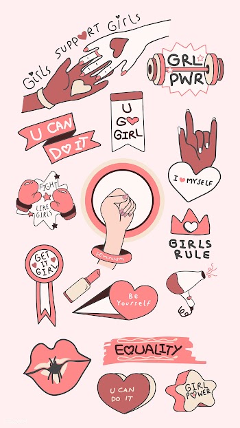 Girl power badge design | Free stock vector - 681599