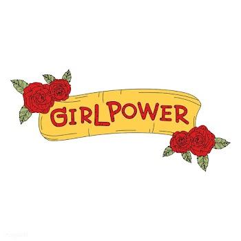 Girl power banner with flowers vector | Free stock vector - 487650