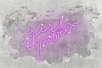 Girl power concrete wall graphic | Free Photo - rawpixel