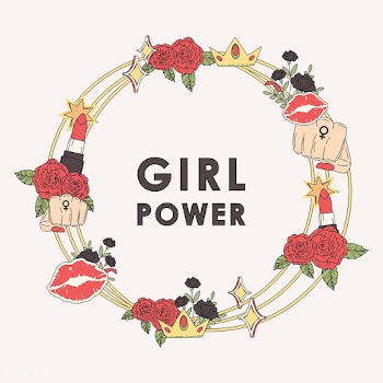 Girl power flower frame vector | Free stock vector - 487552