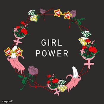 Girl power flower frame vector | Free stock vector - 487572