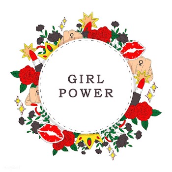 Girl power flower frame vector | Free stock vector - 487607