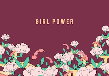 Girl Power on floral background vector | Free stock vector - 487502