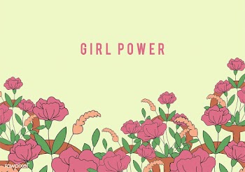 Girl Power on floral background vector | Free stock vector - 487530