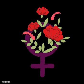 Girl Power on floral background vector | Free stock vector - 487622