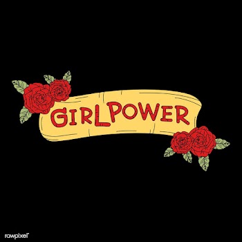 Girl Power on floral background vector | Free stock vector - 487641