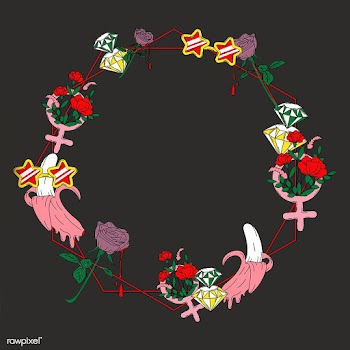 Girl Power on floral background vector | Free stock vector - 487642