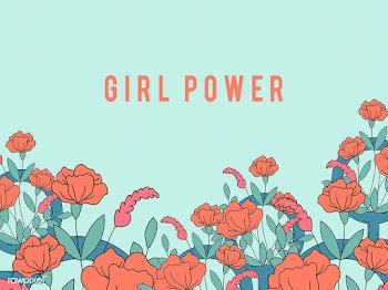 Girl Power on floral background vector | Free stock vector - 487644