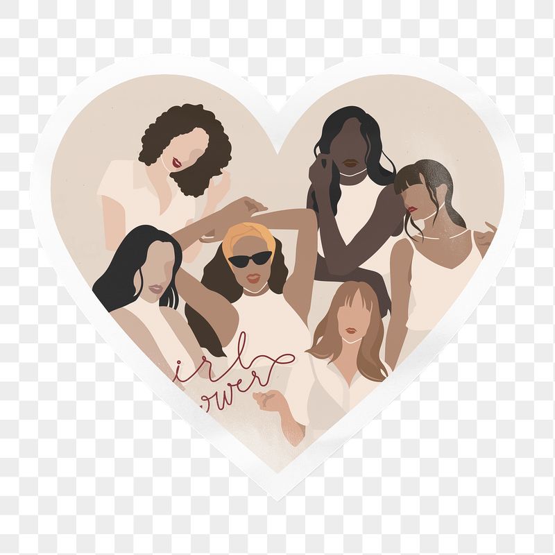 Girl Power png heart badge | Free PNG - rawpixel