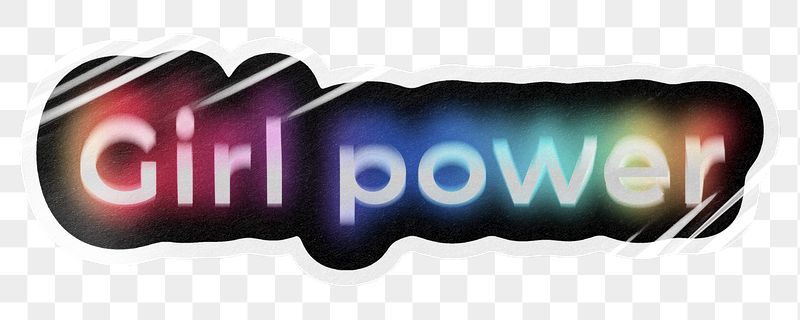 Girl power png word sticker, | Free PNG - rawpixel