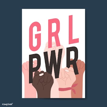 Girl power with diverse fists vector | Free stock vector - 524279