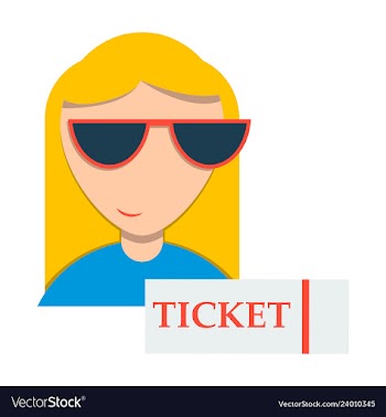 Girl promo with ticket booklets vector image