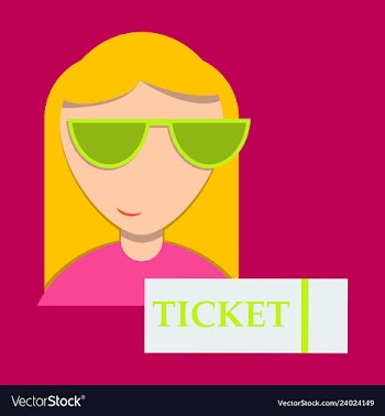 Girl promo with ticket booklets vector image