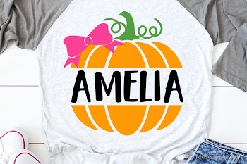 Girl Pumpkin Split Monogram Svg, Cute Baby Girl Pumpkin Svg