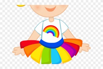 Girl Rainbow Cliparts - Rainbow Girl Clipart