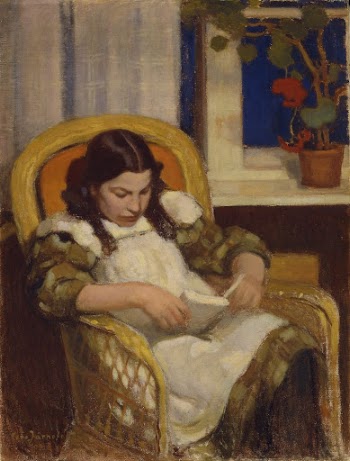 Girl reading, 1909, Eero Järnefelt | Free Photo - rawpixel
