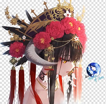 Girl Render, black haired woman anime character transparent background PNG clipart