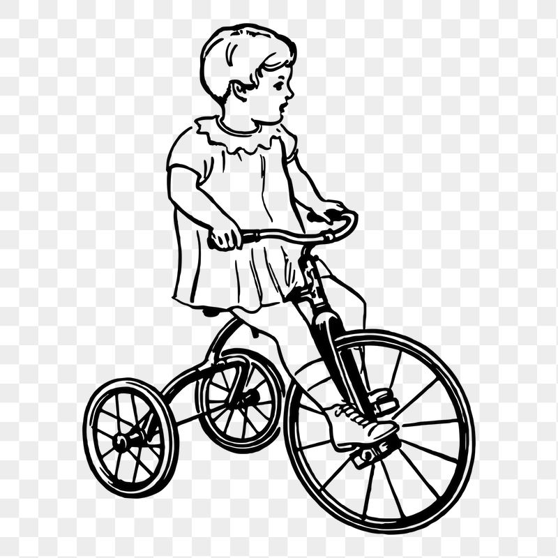 Girl riding bicycle png sticker, | Free PNG - rawpixel