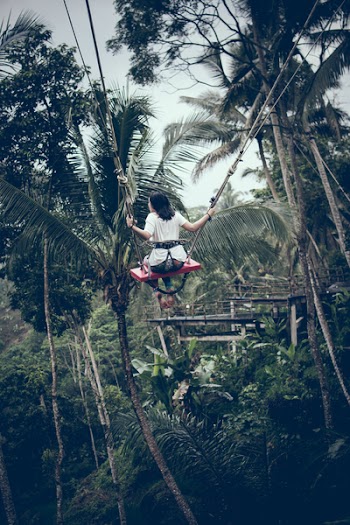 Girl Riding Swing