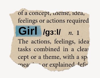 Girl ripped dictionary, editable word | Free PSD - rawpixel