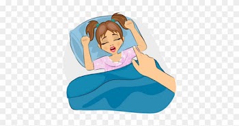 Girl Screaming While Sleep - Girl Sleeping Clipart Png