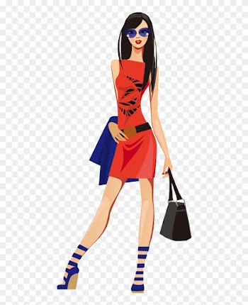 Girl Shopping Clipart Transparent - Fashion Girl Clipart Png