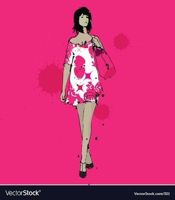 Girl shopping vector image