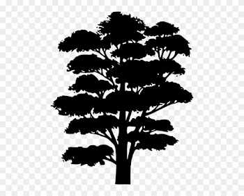 Girl Silhouette Clip Art Free - Trees Cartoon Black And White