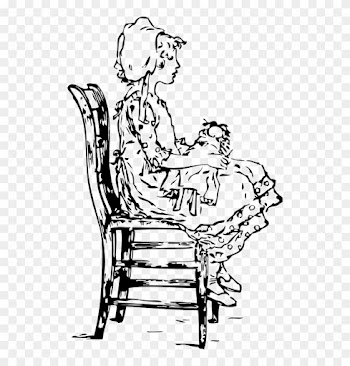 Girl Sitting On A Chair - Draw A Girl Sitting