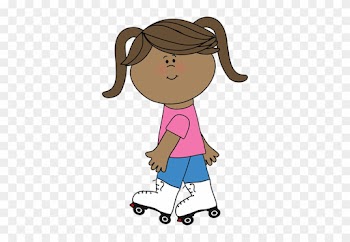 Girl Skateboarding Cliparts - Roller Skating Girl Clipart