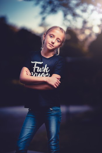 Girl Standing on Field