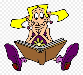 Girl Studying Clipart