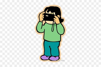 Girl Taking Picture With Camera Royalty Free Vector - Take Clipart