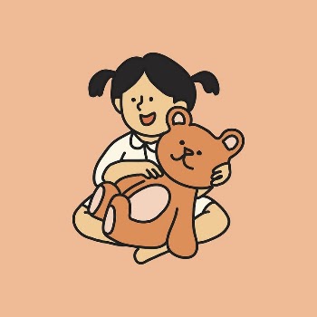 Girl & teddy bear collage | Free Vector Illustration - rawpixel