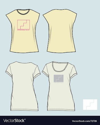 Girl tees vector image