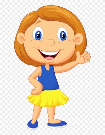 Girl Waving Hello Clipart