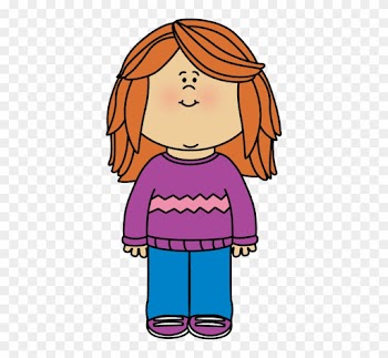 Girl Wearing A Sweater Clip Art - Mycutegraphics Girl