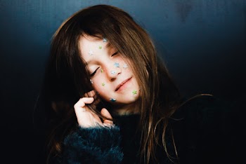 Girl Wearing Blue Coat